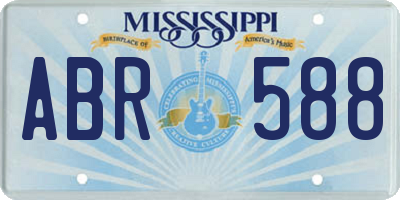 MS license plate ABR588