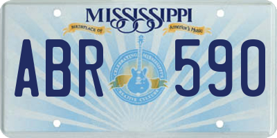 MS license plate ABR590