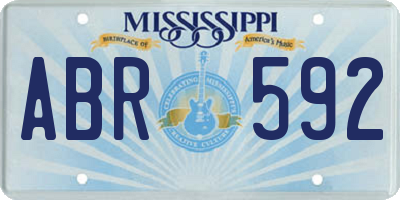 MS license plate ABR592