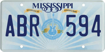 MS license plate ABR594