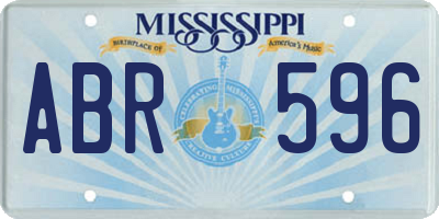 MS license plate ABR596