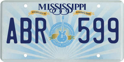 MS license plate ABR599