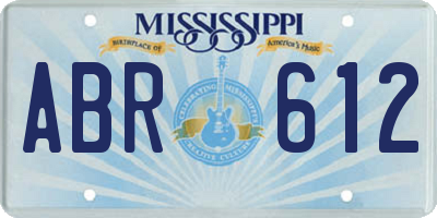 MS license plate ABR612