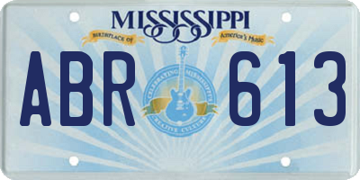 MS license plate ABR613