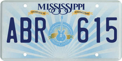 MS license plate ABR615