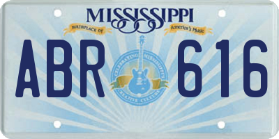 MS license plate ABR616