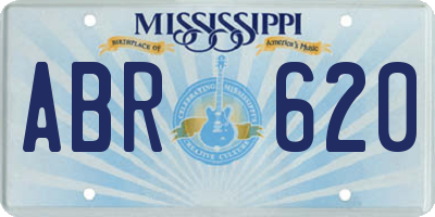 MS license plate ABR620