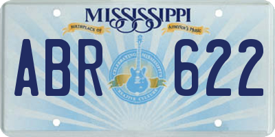 MS license plate ABR622