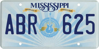 MS license plate ABR625