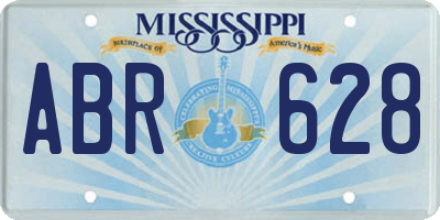 MS license plate ABR628