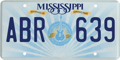 MS license plate ABR639