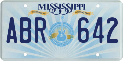 MS license plate ABR642