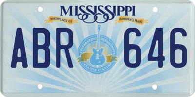 MS license plate ABR646