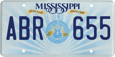 MS license plate ABR655