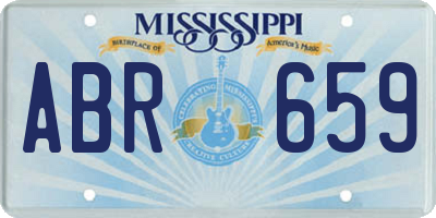 MS license plate ABR659