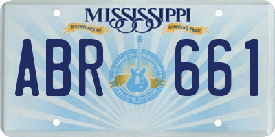 MS license plate ABR661