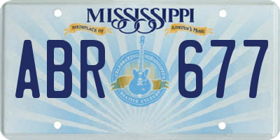 MS license plate ABR677