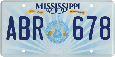 MS license plate ABR678