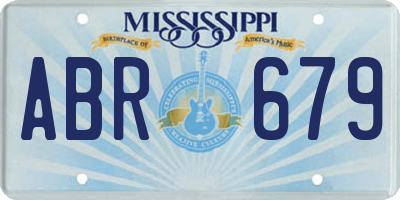 MS license plate ABR679