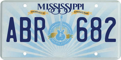 MS license plate ABR682