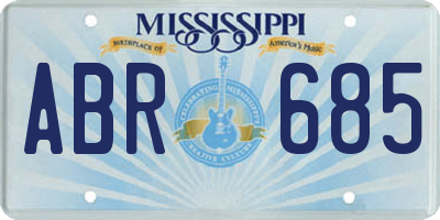 MS license plate ABR685