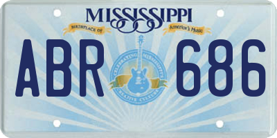 MS license plate ABR686