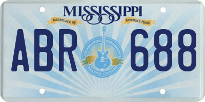 MS license plate ABR688