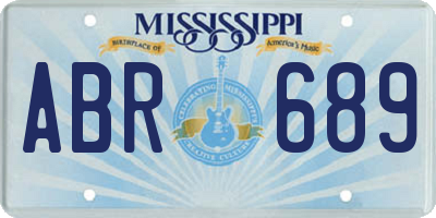 MS license plate ABR689