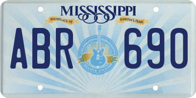 MS license plate ABR690