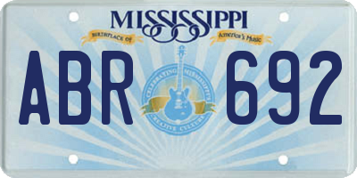 MS license plate ABR692