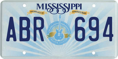 MS license plate ABR694