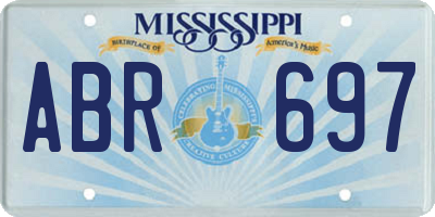 MS license plate ABR697