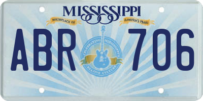 MS license plate ABR706