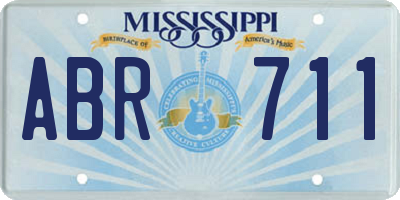 MS license plate ABR711