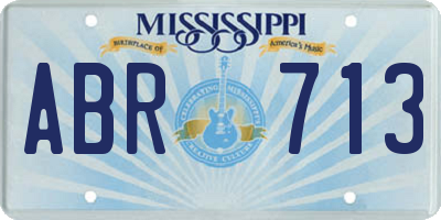 MS license plate ABR713