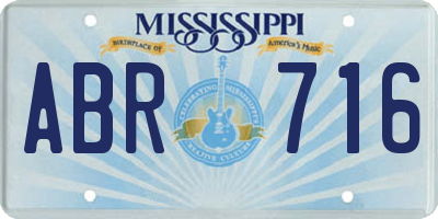 MS license plate ABR716