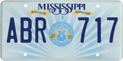 MS license plate ABR717