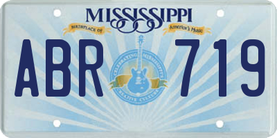 MS license plate ABR719