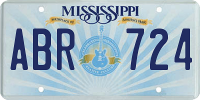 MS license plate ABR724