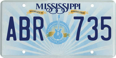 MS license plate ABR735