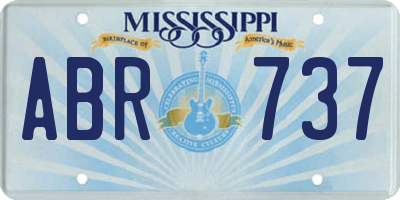 MS license plate ABR737