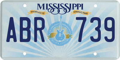 MS license plate ABR739