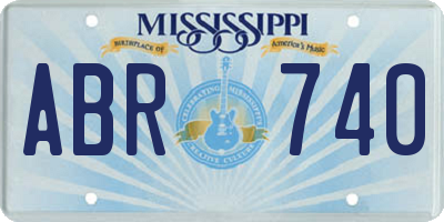 MS license plate ABR740