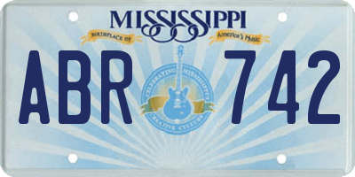 MS license plate ABR742