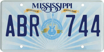 MS license plate ABR744