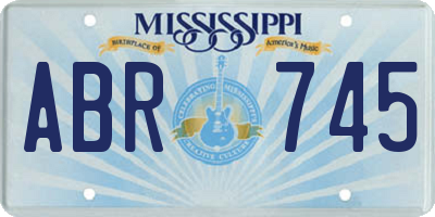 MS license plate ABR745