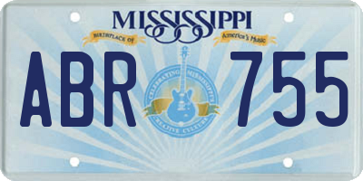 MS license plate ABR755