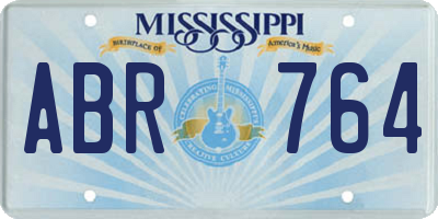 MS license plate ABR764