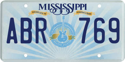 MS license plate ABR769