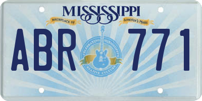 MS license plate ABR771